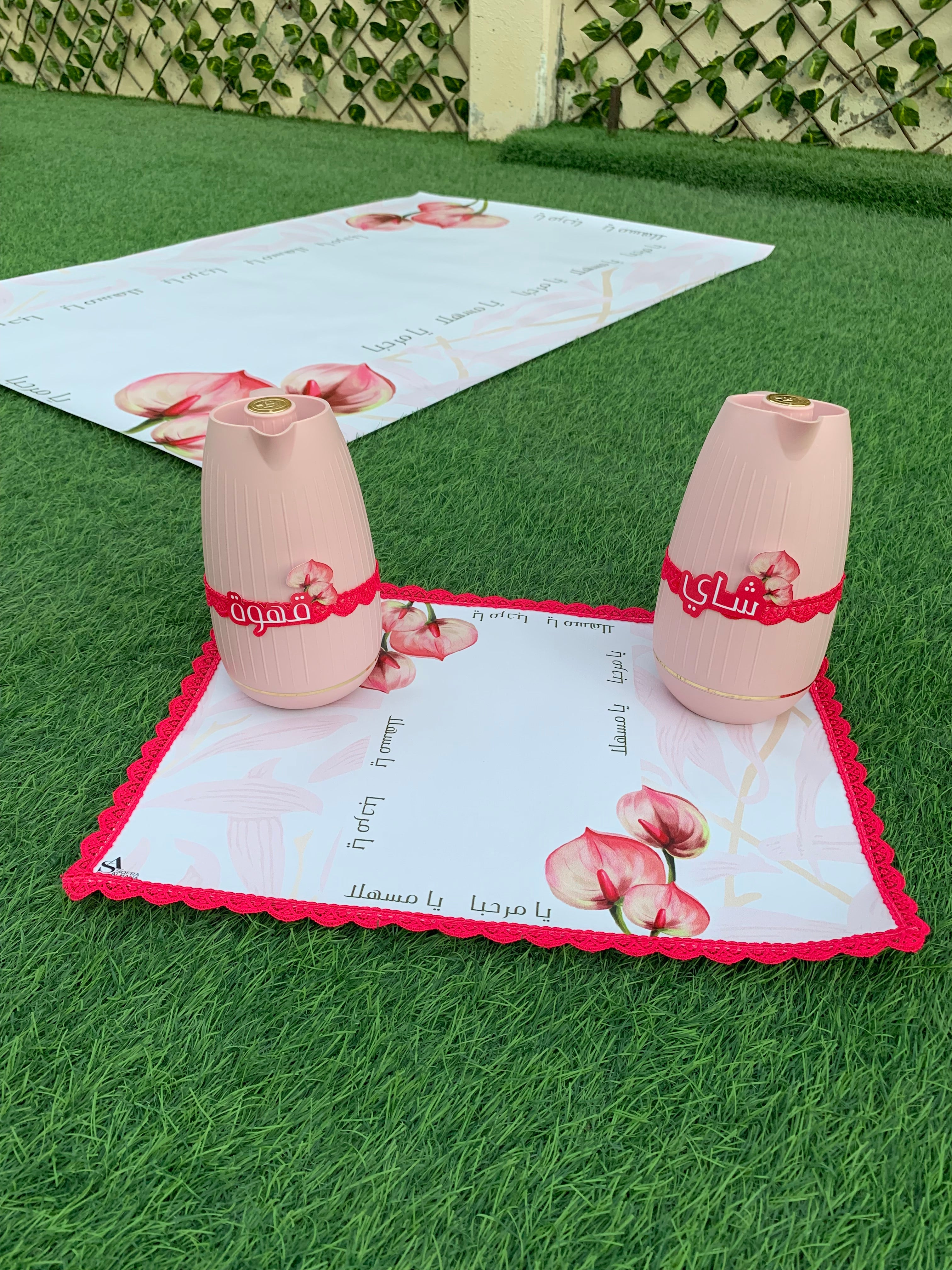 ‏سفرة ضيافة الشاي والقهوة ￼